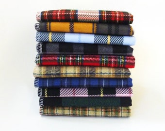 10 Plaid Hankerchief Set -Mens Mixed Plaid EDC Handkerchief - Pocket Square -Washable Tissues - Reusable Tissues  -Fathers Day Gift for Dad