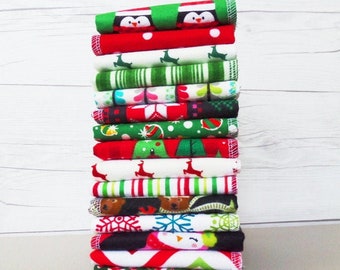 10 Christmas Napkins, Fun Holiday Cloth Napkins, Kids Napkins - Cute Casual Christmas Decorations, Secret Santa Gift, Stocking Stuffer