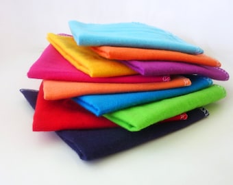 Summer Cloth Napkins -10 Cloth Paper Towels - Picnic Napkins - Summer Party Napkins - Reusable Sustainable Eco Friendly Zero Waste - 10 x 12