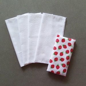 Washable Tissues & Tissue Case Travel Tissue Kit Reusable Tissues Pocket Tissue Holder Ladies Handkerchief Set Zero Waste Paperless
