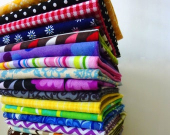 Cloth Napkins Mix - 20 Reusable Paper Towels - Modern Unpaper Towels - Everyday Napkins - Mixed Patterns - 10 x 12 Single Layer