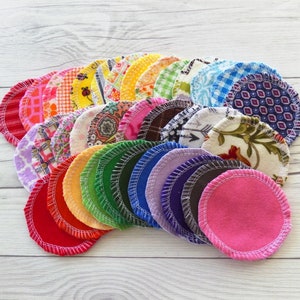 Cotton Rounds 12 Reusable Facial Rounds Soft Cosmetic Rounds Washable Eye Pads Eco Friendly Make Up Remover Rainbow Facial Wipes