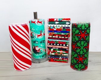 Christmas Paperless Paper Towels 12- 10x14” or 10 x 12" Zero Waste Holiday -Paperless Kitchen -Washable & Reusable Unpaper Towels -Eco Cloth