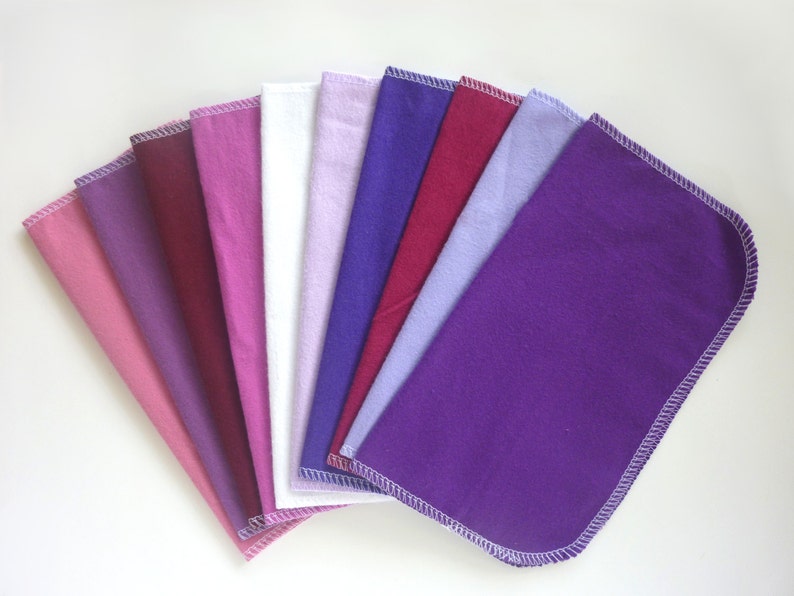 Purple Napkins 10 Small Cloth Napkins Unpaper Towel Etsy