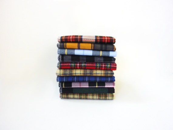 Mens Handkerchief Set 10 Mixed Plaid Hankies Sampler Gift for Men Fathers Day Gift Soft Reusable Tissues Eco Friendly Washable Tissues