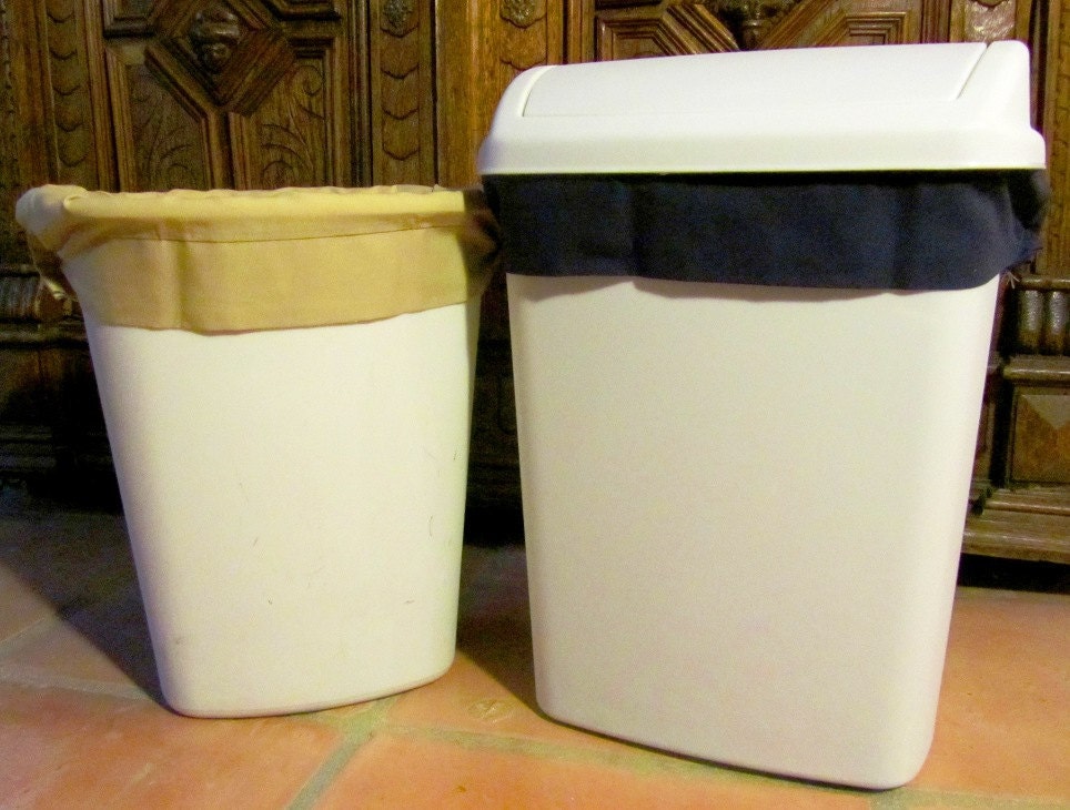 Wastebasket Liners Cloth Trash Can Liners for Cloth Napkins or Reusable  Paper Towels Set of Two Pick Your Colors 