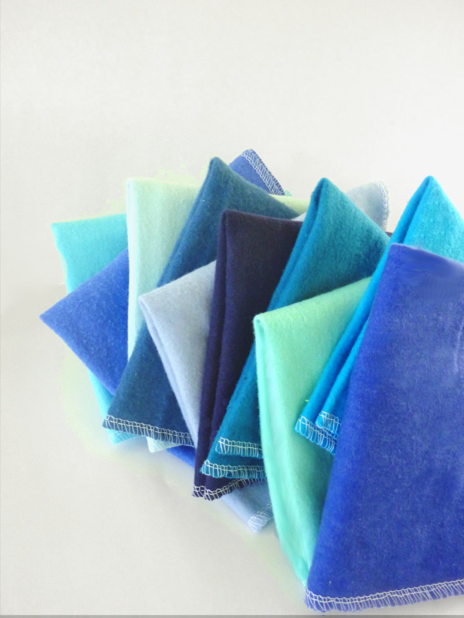 10 Blue Cloth Napkins Unpaper Towels Reusable Paper Towels Etsy