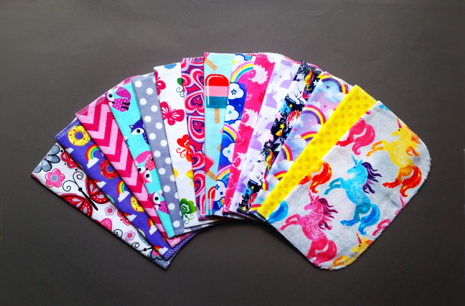 Unicorn Girls Cloth Napkins Set Lunch Box Napkin Rainbow Kids Napkin ...