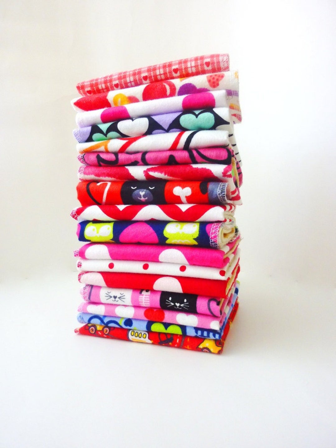 5 or 10 Valentine Cloth Napkins - Kids Valentines Napkins - Childrens ...