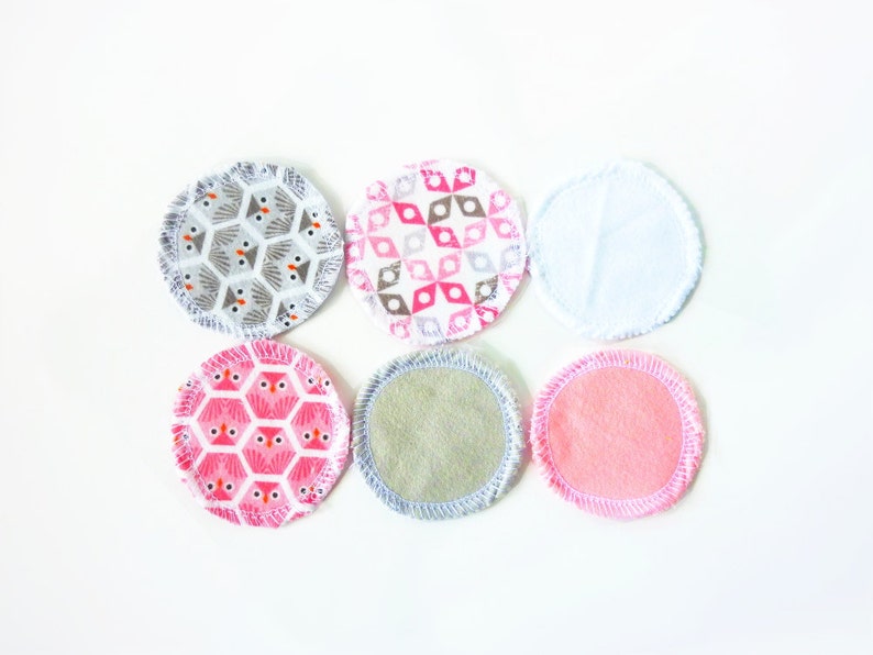 Organic Cotton Rounds 12 Reusable Skin Care Facial Rounds Soft Cosmetic Rounds Eye Pads Organic Make Up Remover Facial Wipes 100% Cotton image 5