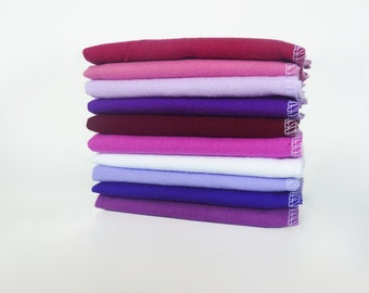 Paarse servetten 10 kleine stoffen servetten Flanellen handdoek Lunchbox Servet Feestservet Herbruikbare papieren handdoek Casual servet 9 x 10 cb