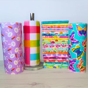 Easter Spring Paperless Paper Towels 12 10x14 or 10x12 Zero Waste Kitchen Decor Paperless Kitchen Washable & Reusable Cloth Towels Unpaper