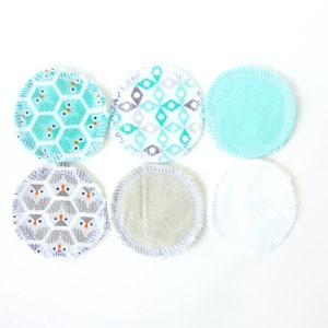 Organic Cotton Rounds 12 Reusable Skin Care Facial Rounds Soft Cosmetic Rounds Eye Pads Organic Make Up Remover Facial Wipes 100% Cotton image 4