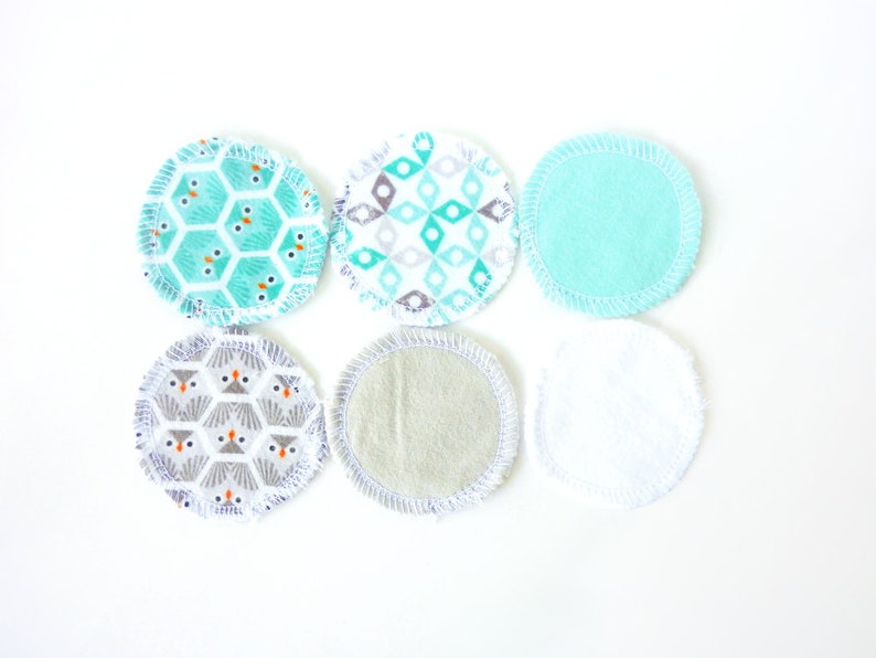 Organic Cotton Rounds 12 Reusable Skin Care Facial Rounds Soft Cosmetic Rounds Eye Pads Organic Make Up Remover Facial Wipes 100% Cotton image 4