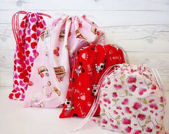 Papel de regalo reutilizable - Bolsa de regalo para San Valentín - Envoltura sin papel - Bolsas de tela - Ecológicas - Regalo de compromiso, aniversario o amor