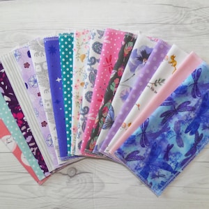 Organic Womens Handkerchief Set Reusable Tissues 100% Cotton Flannel Ladies Hankerchief Cloth Tissues Soft Washable Tissues Gift for Mom image 3