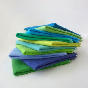 10 Two Ply Paperless Paper Towels - Reusable Paper Towels - Sustainable Cloth Kitchen Towels - Double Layer Cotton Dish Cloths  - Washable
