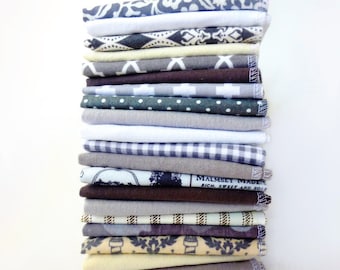 20 Grey Cloth Napkins, Reusable Paper Towels - Paperless paper towels - Gray Washable flannel Paper Towel, Eco Friendly, Waste Free Home