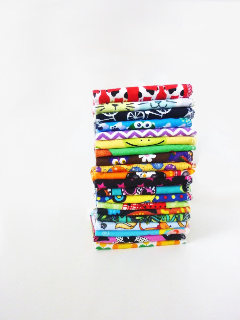 Kids Cloth Napkins 20 Mixed Lunch Box Napkins Small Reusable Etsy