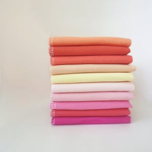 Tovaglioli di stoffa - 10 tovaglioli Creamsicle Unpaper - Tovaglioli da doccia per matrimonio rosa pesca arancione - Asciugamani di carta riutilizzabili pastello primaverile - 10 x 12 cb