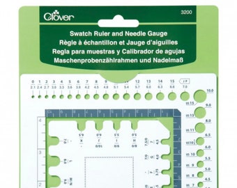 Clover Brand Swatch Ruler and Needle Gauge