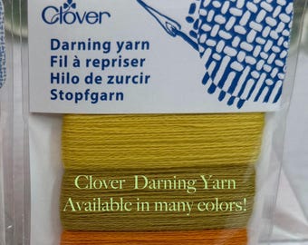 Clover Darning Yarn, wool/acrylic blend, fingering weight, 16 colors available.