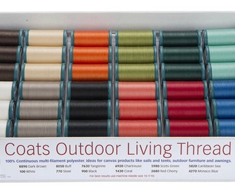 Coats & Clarks Outdoor Thread, 200 yd spool. 12 colors available.