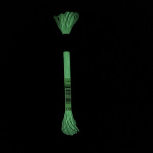 DMC 6-strand glow in the dark embroidery floss, white