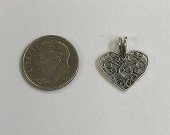 Sterling Silver heart, perfect for many artistic creations!