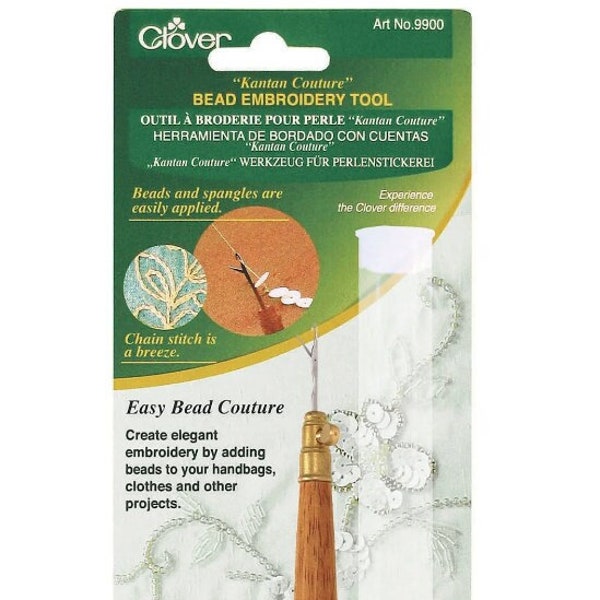 Clover Kantan Couture Bead Embroidery Tool and Needle Refill