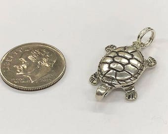 Sterling Silver turtle, perfect for many artistic creations!