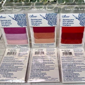 Clover stopgaren, wol/acrylmix, vingergewicht, 16 kleuren beschikbaar. afbeelding 2