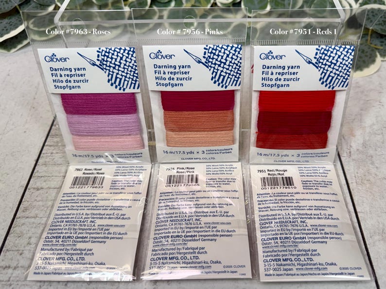 Clover stopgaren, wol/acrylmix, vingergewicht, 16 kleuren beschikbaar. afbeelding 2