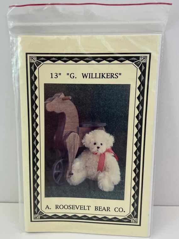 Vintage Pattern 13" G. Willikers Bear from A Roosevelt Bear Co.