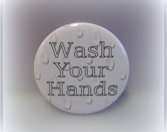 2 1/4" pinback button One way to beat the flu.