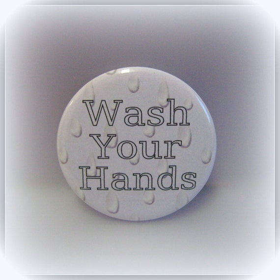 2 1/4" pinback button One way to beat the flu.
