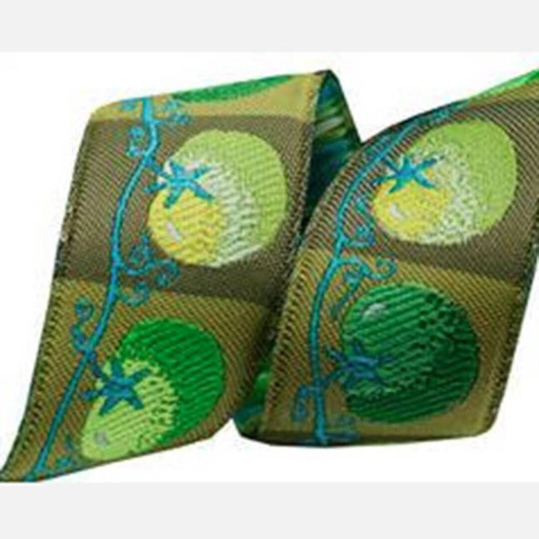 7/8-inch Woven Jacquard Ribbon, Green Tomatoes - Etsy