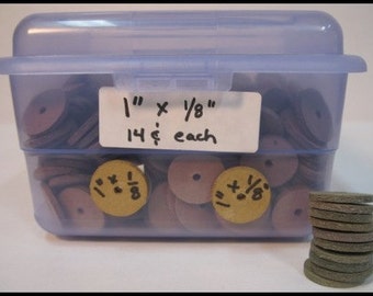 Fiberboard disks for bear making, 1-inch x 1/8 inch, package of 10