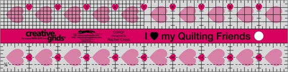 Creative Grids 2 1/2" x 10" Clear Ruler Quilt Friends