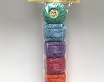 Presencia Perle Cotton Size 8, Mardi Gras Sampler