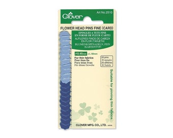 Clover Flower Head Pins Fine blue color