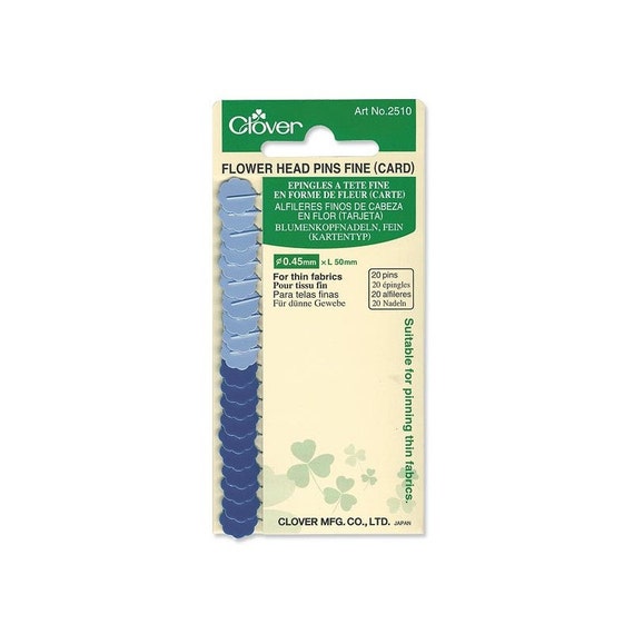 Clover Flower Head Pins Fine blue color