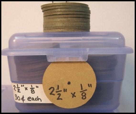 Fiberboard disks for bear making, 2.5 inches x 1/8 inch, package of 10