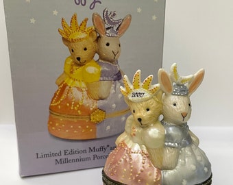 Vintage NABCO Muffy Vanderbear, Millenium Porcelain Box