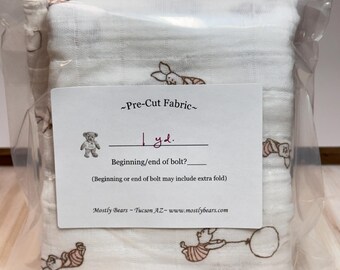 A 1-yard precut of 100 percent cotton bambino fabric, Disney Piglet.