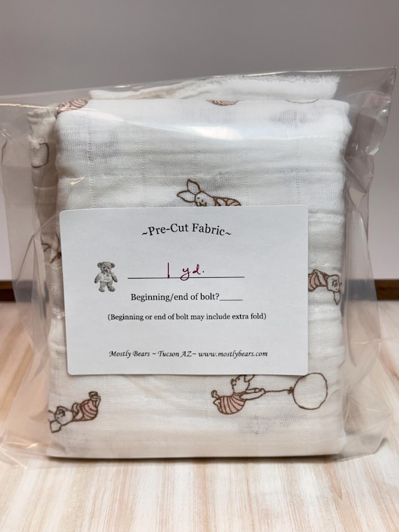 A 1-yard precut of 100 percent cotton bambino fabric, Disney Piglet.