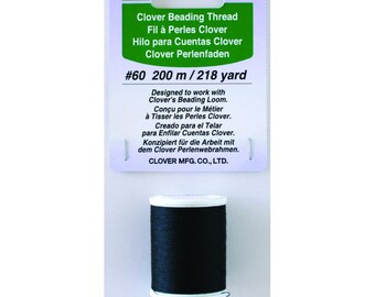 Clover Beading Thread ~ Black ~ Fine