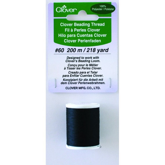 Clover Beading Thread ~ Black ~ Fine