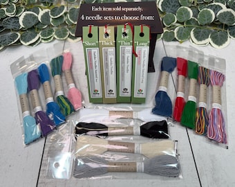 Sashiko needles and thread. Needles from Tulip Company & Threads from Olympus