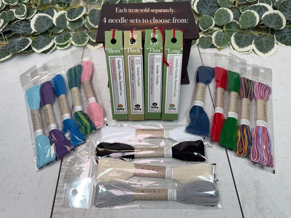 Sashiko needles and thread. Needles from Tulip Company & Threads from Olympus